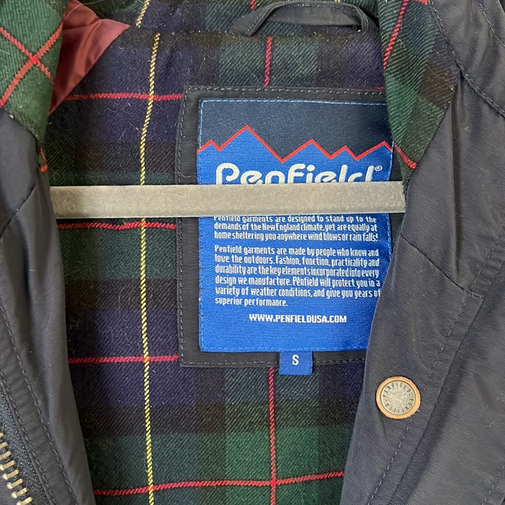 EUC Penfield Jacket Navy size small with plaid lining - Picture 2 of 7